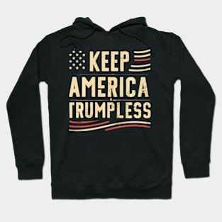 Keep America Trumpless American Flag Map Hoodie